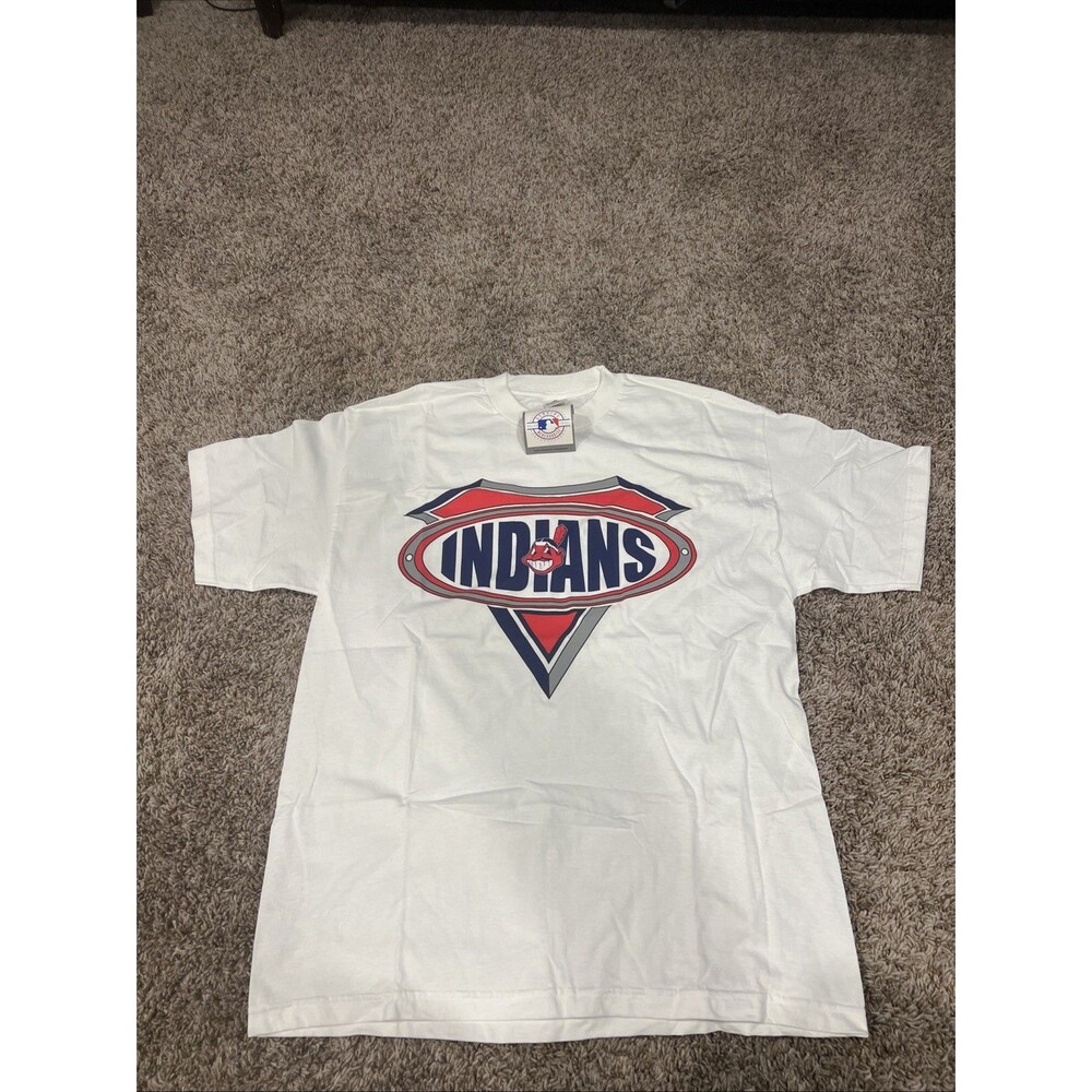 Vintage Pro Edge Cleveland Indians XL Shirt Chief Wahoo New Dead Stock NOS Tags